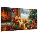 JOOZ Large Christmas Diamond Art Kits for Adults - 5D Large Dog Diamond Painting Kits, DIY Full Drill Diamond Art Christmas Tree, Gem Painting Kit for Gift Home Wall Decor 27.5 X 15.7 Inch JOOZ