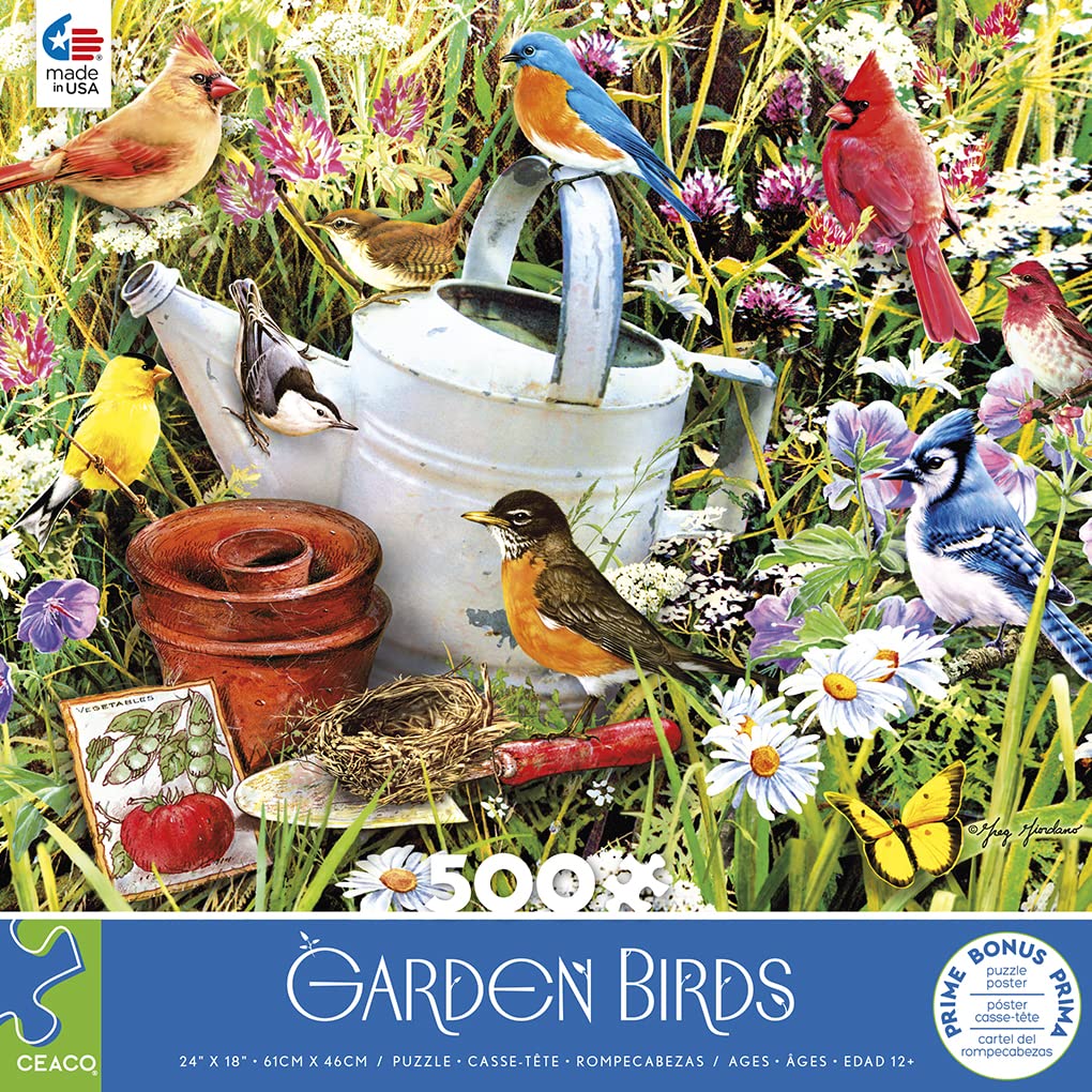 Ceaco - Garden Birds - 500 Piece Jigsaw Puzzle