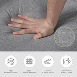 TYBOATLE Folding Chair Bed, Comfy Convertible Sleeper Sofa, 5 in 1 Folding Bed with 5-Position Adjustable Backrest & Pillow, Floor Single Chairs, Cozy Futon Chair for Small Spaces, Office (Light Grey) TYBOATLE