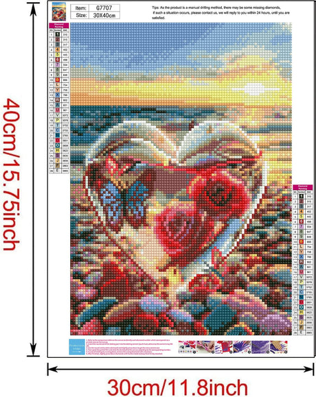 CreateJoy 12 Pack 5D Diamond Art Kits for Adults - Beach Diamond Art DIY Paint with Round Full Drill Diamond dots for Beginners, Gem Paintings for 12X16 Inch Home Wall Decor CreateJoy