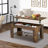 FDW Lift Top Coffee Table with Hidden Storage Compartment & Lower Shelf,Coffee Table with Lift Top for Living Room FDW