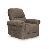 Signature Design by Ashley Aureta Classic Stain Resistant Power Lift Recliner with Side Pocket, Heat and Massage, Dark Brown Signature Design by Ashley