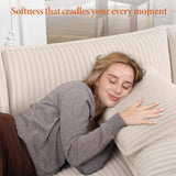 Vesgantti 109" U Shaped Cloud Sectional Sofa, Comfy Corduroy Upholstered Sectional Modular Sofas for Living Room, Modern Modular Couch with 2 Ottoman Deep Seat, Beige Vesgantti