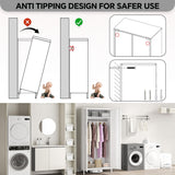 MIOCASA Metal Armoire, Wardrobe Cabinet with Hanging Rod and 1 Shelves Steel Storage Locker Clothes Organizer Closet for Bedroom, Changing Room, Laundry Room, Office MIOCASA