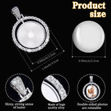 27 Pieces Rhinestone Bezel Pendant Trays Set Including 9 Pieces Double-Sided Sublimation Blank Pendant Trays 1 Inch Bezel Pendant Trays Round Pendant Charms with 18 Transparent Glass (Silver) Ferraycle