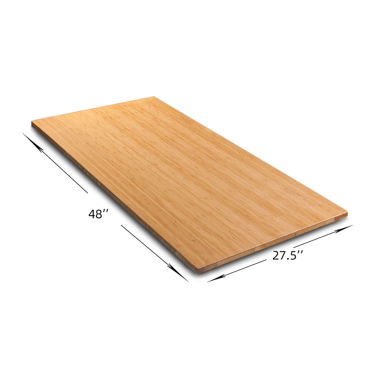 VWINDESK 48 x 27.5 x 1 Inch 100% Solid Bamboo Desk Table Top Only,for Standing Desk Home Office Desk(Right Angle) VWINDESK