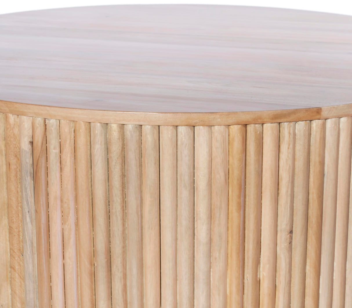 Meridian Furniture Oakhill Collection Modern | Contemporary Round White Oak Finish Coffee Table, 36" W x 36" D x 16" H, Brown Meridian Furniture