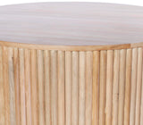 Meridian Furniture Oakhill Collection Modern | Contemporary Round White Oak Finish Coffee Table, 36" W x 36" D x 16" H, Brown Meridian Furniture