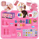 YGSEPCC Weaving Loom Kit Toys for Kids, DIY Art and Crafts for Adults, Girls Ideal Gifts for Ages 4 5 6 7 8-10 12 13, Easy Potholder Bracelets Knitting Activity for Beginners, 136 Craft Loops 22 Ropes YGSEPCC
