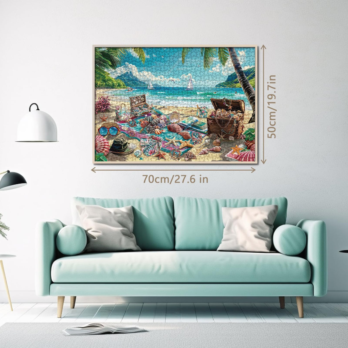 Summer Beach Seashell Puzzle Collection for Adults 1000 Piece, Hawaii Nature Scenery Jigsaw Puzzle Sea, Colorful Ocean Camping Puzzle BBOLDIN
