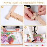 Embroidery Tapestry Scroll Frame, Detachable Cross Stitch Frame, Scroll Embroidery&Quilting Holder for Cross Stitch, Needlepoint, and Sewing Projects (30.31inch*11.8inch) guofa