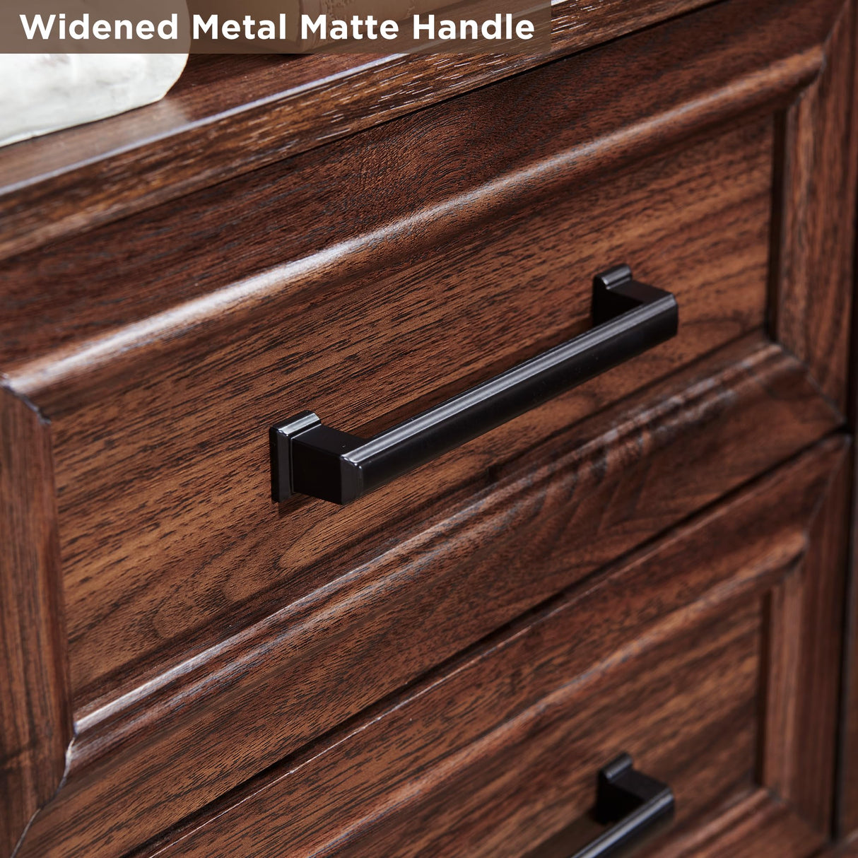 ACCOHOHO 18" Farmhouse Nightstand with Charging Station,End Table with 2 Drawers Storage,Side Table,Bedside Cabinet for Bedroom,Living Room,Brown ACCOHOHO