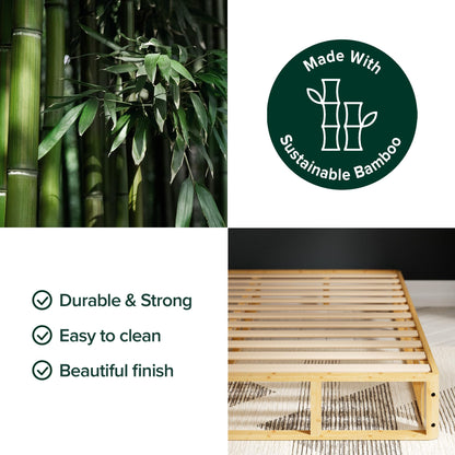 ZINUS Edgar 8 Inch Bamboo Box Spring, Mattress Foundation, Sturdy Bamboo Structure, Low Profile, Easy Assembly, King