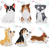 Ireer 6 Pcs Dog 5D Diamond Art Kit for Adult Christmas DIY Painting Gifts Crystal Puppy Diamond Bookmarks Gift for Pet Reading Lover Home Office Project Read DIY Crafts Gifts, 6 Styles Ireer