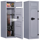KAER 13-15 Gun Safe,Gun Safe for Rifles and Pistols,Double Layer Electronic Gun Cabinet,Gun Safes for Rifles Adjustable Gun Racks,Rifle Safes for Home with Separate Lockbox KAER