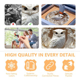Wooden Puzzles for Adults, Flat Puzzle with 3D Visual Effect, Paper Carved Owl Puzzle, Wooden Jigsaw Puzzles for Adult, Unique Shape Wood Puzzles Adult, Wall Art Canvas Puzzle (M-11.4*11.2in-200pcs) Pijesaksa
