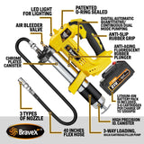 STEINBRÜCKE Grease Gun - Grease Gun Battery Powered,11,000 PSI Cordless Grease Gun with 40” Long Hose, Electric Grease Gun STEINBRÜCKE