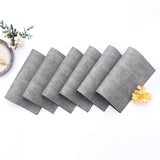 Homaxy Faux Leather Heat Resistant Placemats for Dining Table Set of 6, Waterproof Wipeable Washable PU Table Mats, Easy to Clean Anti-Slip Place Mats, 11.8" x 17", Light Grey Homaxy