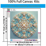 CHWGLFGG 5D Diamond Painting Kits for Adults Beginners, Mandala Special Shape Diamond Art, DIY Drill Diamond Dot Gem Art Kits for Adults, Home Wall Decor 11.8X11.8 Inch CHWGLFGG