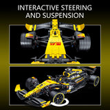 JSINMA Technic F1 RS20 Racing Car Building Kit – 1:8 Scale Collectible Set for Adults, 1650+ PCS Display Model with Realistic Details – DIY Engineering Gift for F1 Fans, Home or Office Display JSINMA