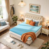 SyMax King Mattress Topper, Gel Infused Memory Foam Mattress Topper, Soft Bed Topper Mattress Pads for Bed, Sofa, RV, CertiPUR-US Certified, Blue, 3 Inch SyMax