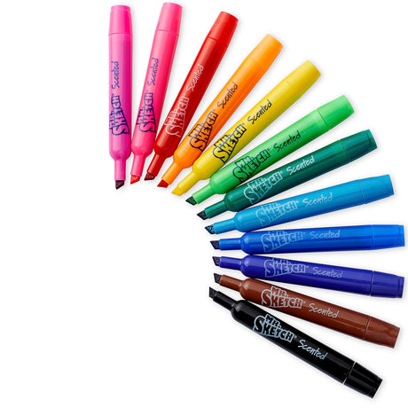 Mr. Sketch Scented Markers Chisel Tip Marker Assorted Colors 12 Count Mr. Sketch