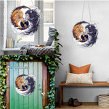 Diymood DIY Hanging Diamond Art Kits for Adults Lion, Diamond Painting Kit Pendant Special Shaped Double Sided Acrylic Sun Catcher Board Wreath Pendants Canvas Window Wall Decor 7.88 x 7.49 Inch Diymood