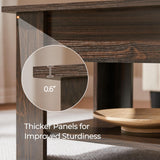 Yaheetech Lift Top Coffee Table with Hidden Compartment and Storage Shelf, Rising Tabletop Dining Table for Living Room Reception Room, 38.6in L, Espresso Yaheetech