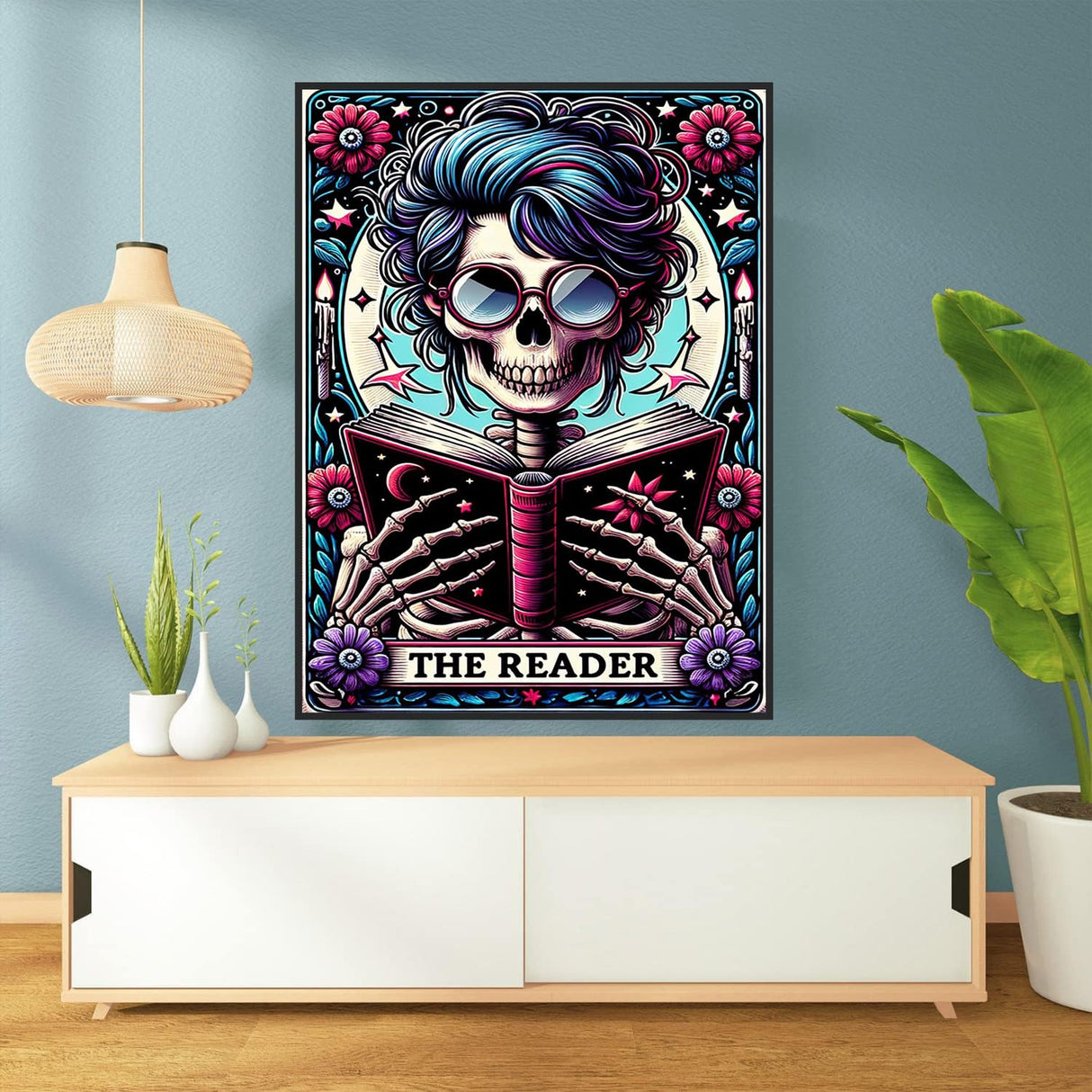 Axquilon Tarot Diamond Art Kits for Adults - The Reader Diamond Painting Kits for Adults Beginner, DIY 5D Full Drill Gem Art for Home Wall Decor 12x16 inch Axquilon