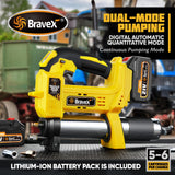 STEINBRÜCKE Grease Gun - Grease Gun Battery Powered,11,000 PSI Cordless Grease Gun with 40” Long Hose, Electric Grease Gun STEINBRÜCKE