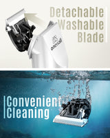 oneisall Dog Clipper Low Noise, Dog Grooming Kit with Rechargeable, Dog Shaver Cordless Electric Quiet Hair Clipper Set for Dog Cats Pets（White） oneisall