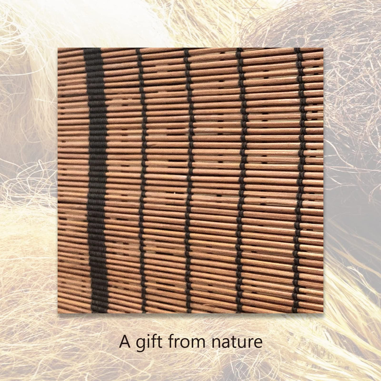 Blackout Cordless Bamboo Roman Shades with Lining - Custom Natural Window Blinds in Pattern 1 HousCa