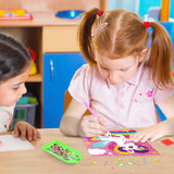 SATINIOR Diamond Gem Kits with Frame for Kids 5D Cute Unicorn Party Favors Diamond Art Crafts DIY 5D Painting Art Kits for Christmas Girls Boys 6 8 10 12 Birthday Embroidery Gifts Party Decorations SATINIOR