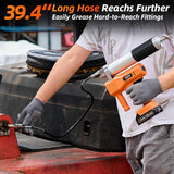olmlmo Grease Gun, High-Efficiency Electric Grease Gun Kit, 10000 PSI Cordless Grease Gun with 2*2.0AH Batteries and Charger, 6.8 oz/min Battery Powered Grease Gun for Equipment Operators and Farmers olmlmo