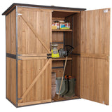 Storage Shed Outdoor Cabinet with Metal Frame Large wooden Tool House Garden Shed with Floor,Door & Lock for Backyard Use GUTINNEEN