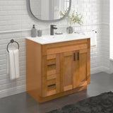 La Royal Maple Shaker Sink Base Bathroom Vanity with Drawers 36" Ready-to-Assemble Bathroom Cabinet Sink Base La Royal