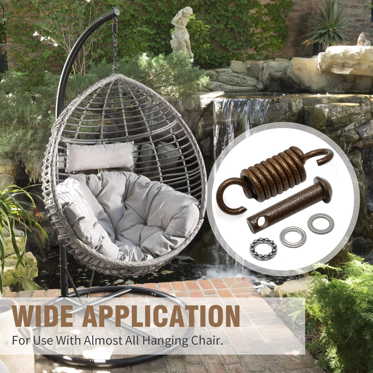 EATAKWARD Hammock Chair Ultimate Hanging Kit 500lbs Brown EATAKWARD