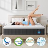 Queen Mattress,12 Inch Queen Size Mattresses, Hybrid Mattress in a Box with Memory Foam and Independent Spring, Soft and Comfortable, Pressure Relief, Cool and Breathable, CertiPUR-US, Medium Firm PECHINOU