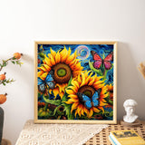 Reivworl Flowers Paint by Numbers Kit for Adults, Sunflower Paint by Number for Adults, Adult Paint by Number Kits for Gifts and Wall Decor 12x12 Inch Reivworl