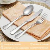 20 Piece Silverware Set Service for 4,Premium Stainless Steel Flatware Set,Mirror Polished Cutlery Utensil Set,Durable Home Kitchen Eating Tableware Set,Include Fork Knife Spoon Set,Dishwasher Safe MUTNITT