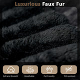 80” Oversized Double Lounge Chaise,Cloud Plush Sofa Bed,Upholstered Boneless Cloud Sofa Deep Seat,No Assembly Required,Modern Corduroy Sleeper Loveseat Chair for Living Room Bedroom Reading,Black Settab