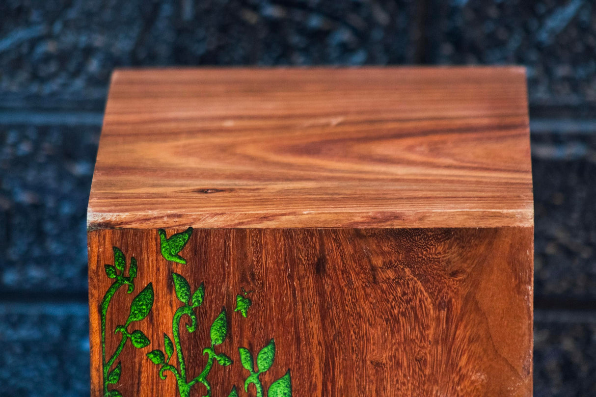 Star Handmade Rosewood Urn for Human Ashes - Adult Tree of Life Wooden Urns Hand-Crafted - Celtic Funeral Cremation Urn for Dogs Engraved (11X6) 250 STAR INTERNATIONAL