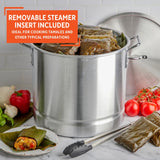 IMUSA USA 28Qt Aluminum Steamer with Lid, 28-Quart, Silver Imusa