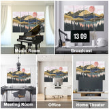 Tutmyrea Art Acoustic Panels, 48"X32" Self-adhesive Sound Proofing Padding, 8 Pack Acoustical Soundproof Wall Panels, Decorative Sound Absorbing Panels for Home & Office (Mountain Tree) Tutmyrea