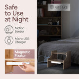 NIFTAKE Kids Step Stool, 250lb Capacity - Sturdy, Safe and Durable, Toddler Step Stool for Toddlers, Bamboo Toddler Stool, Potty Training, Kitchen Wooden Stepping Stool with Auto Light (Natural) NIFTAKE