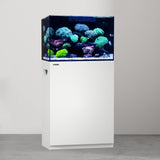 LANDEN Aquarium Wooden Stand and Cabinet for up to 30 Gal Tank, Fish Sea Salt Water Tank Stand, Nano Foam Leveling Mat Included, W23.6xD17.7xH31.49in,Wooden Matte White Painted (Stand Only) LANDEN