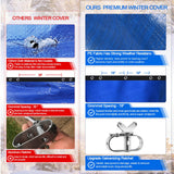 【New Upgrade】 Winter Pool Cover 18 ft Round for Above Ground Pools, Extra Thick Durable Above Ground Swimming Pool Protection Cover, Encryption Grommets,Cold and UV Resistant with Premium Winch,Cable WLLEYAY