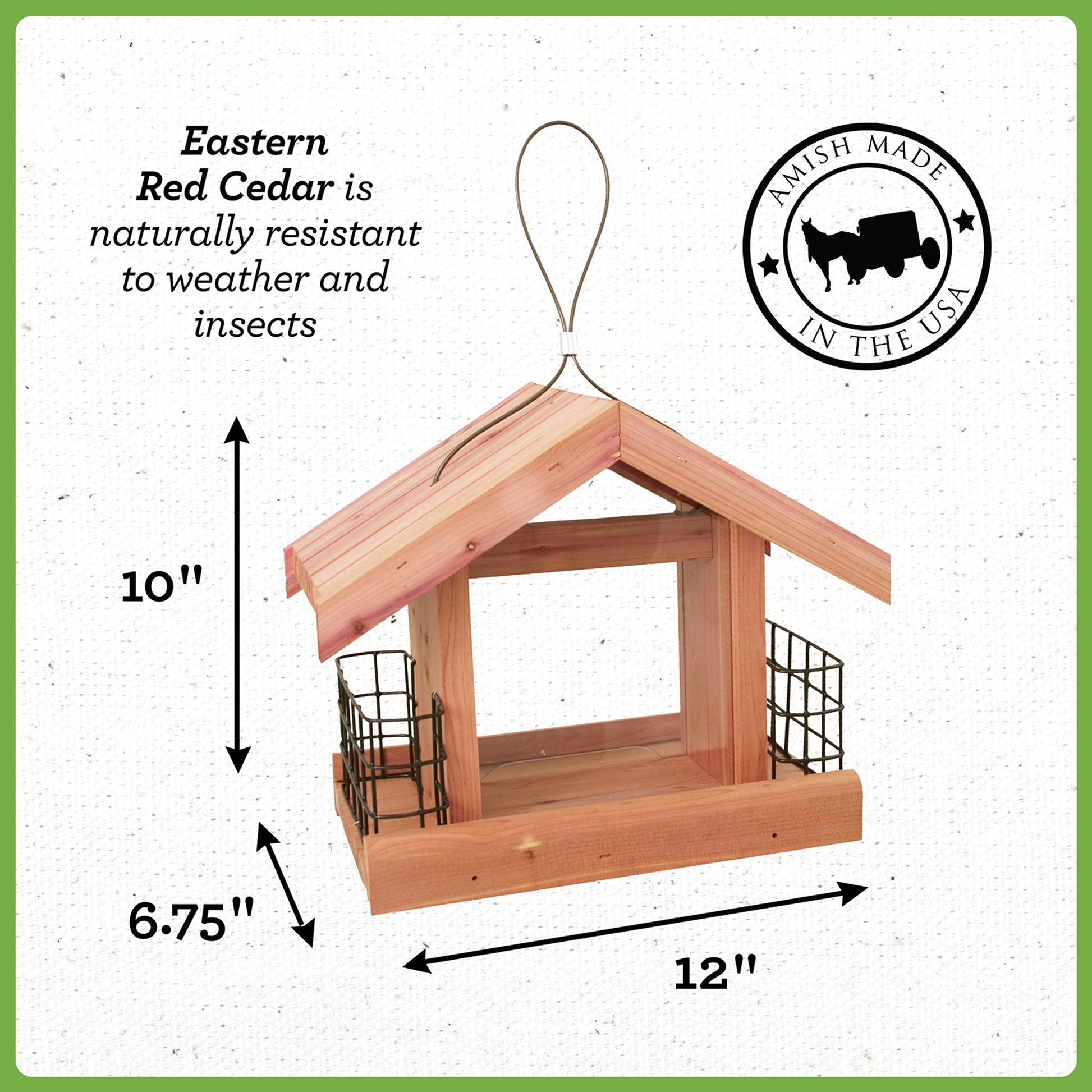 Pennington Cedar Chalet Bird Feeder 2 Pounds and 2 Suet Cakes - WoodArtSupply