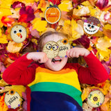 24 Set Fall Wooden Painting Crafts Kit,Unfinished Wood Slices with Holes Round Log DIY Crafts Hanging Ornaments Thanksgiving Fall Pumpkin Painting Kits Bulk for Classroom Activity DIY Art Projects Cinrobiye