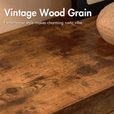 VanAcc 6 Drawers Dresser for Bedroom, Farmhouse Wood Chest of Drawers with Vintage Grain Texture, Drawer Double Dresser for Bedroom, Living Room, Hallway, Rustic Brown VanAcc